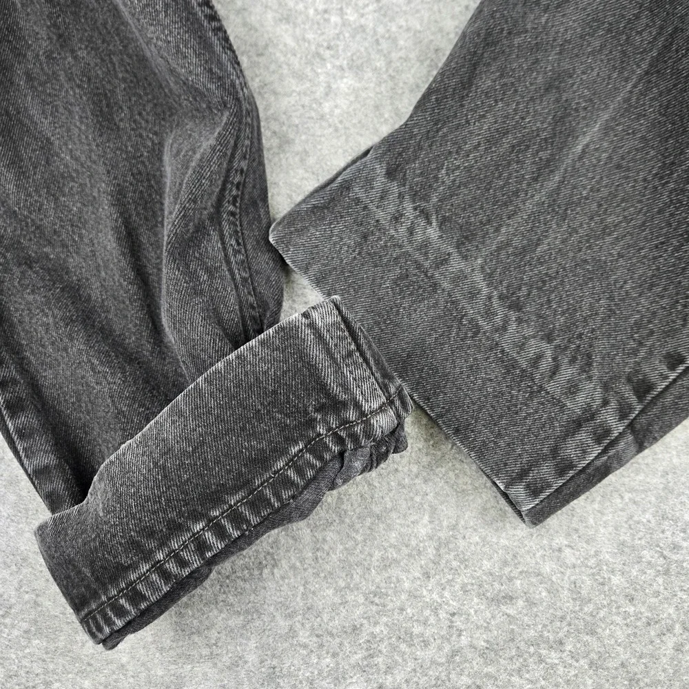 Vintage Levis 505 Jeans Mens 36x32 (Fits 34x29) Black Straight Grunge Y2K Hemmed